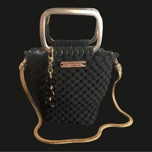 Black Macrame Bag